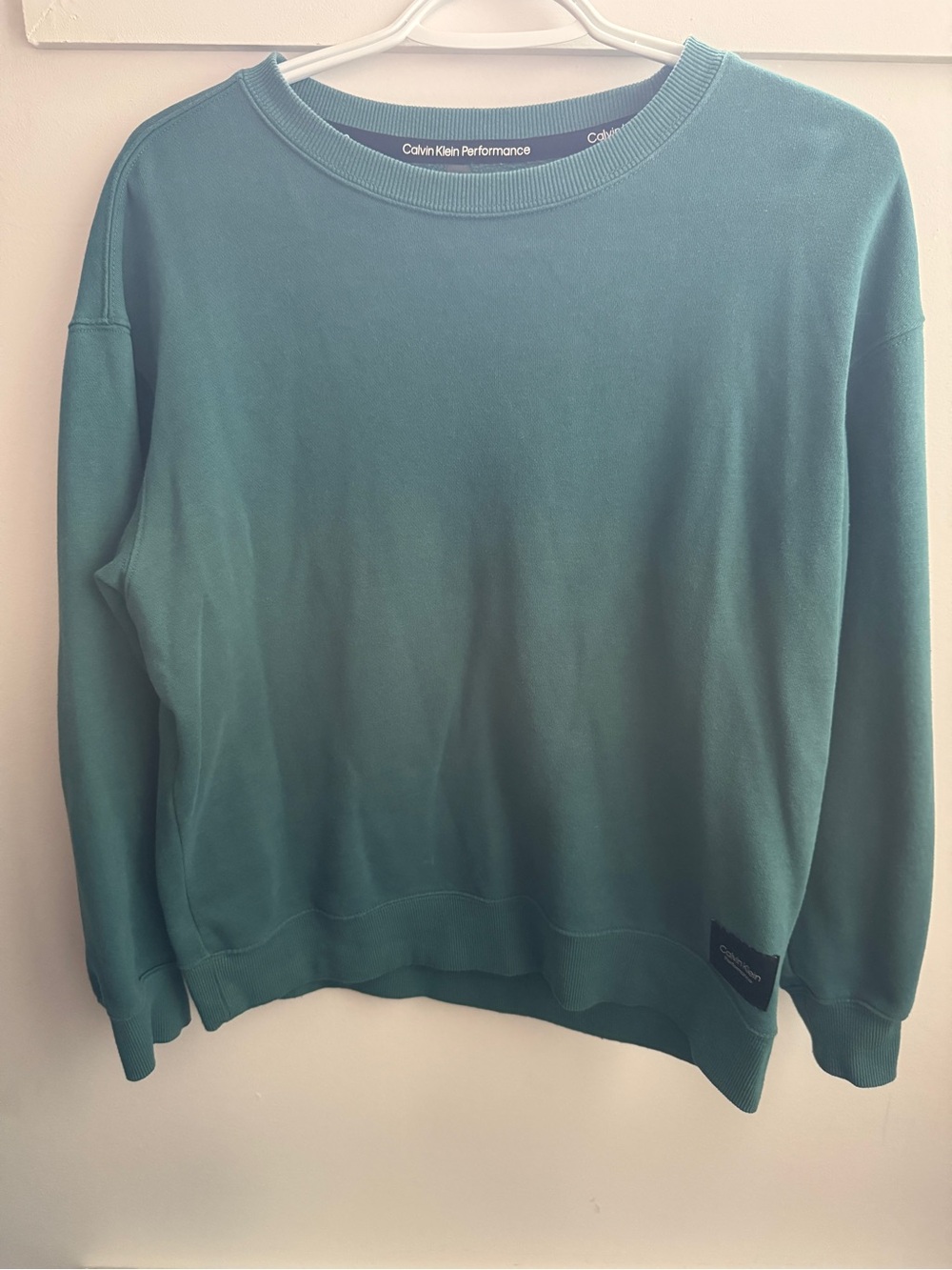 Calvin Klein Performance Teal Green Crewneck Sweater